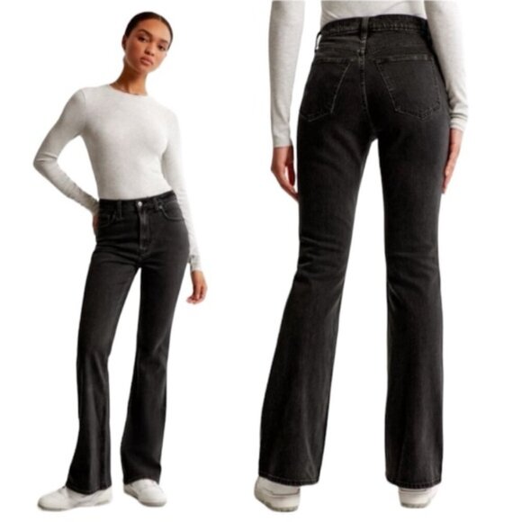Abercrombie & Fitch Denim - Abercrombie & Fitch Curve Love Vintage Flare High Rise Jeans Womens Size 30/10s